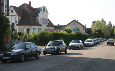 Verkehrsschau-Stau